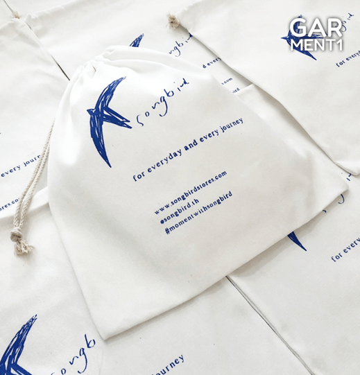 รับผลิตถุงผ้าหูรูดสกรีน