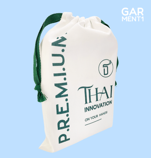 รับผลิตถุงผ้าหูรูดสกรีน