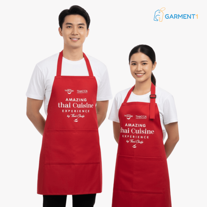 รับผลิตผ้ากันเปื้อนสกรีนโลโก้