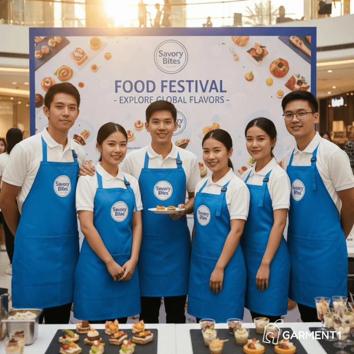 รับผลิตผ้ากันเปื้อนสกรีนโลโก้