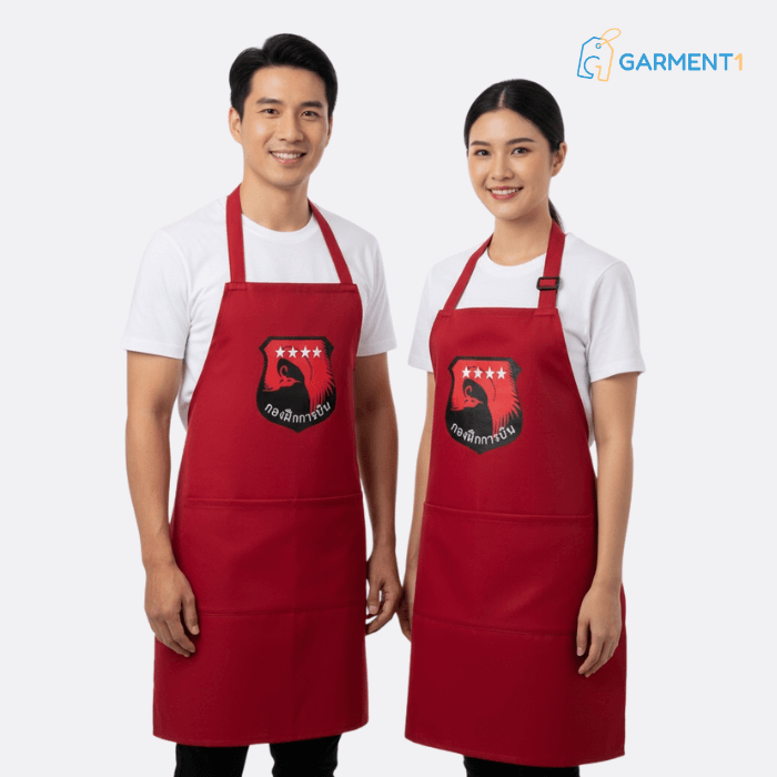 รับผลิตผ้ากันเปื้อนสกรีนโลโก้