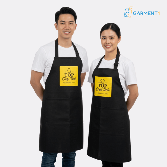 รับผลิตผ้ากันเปื้อนสกรีนโลโก้